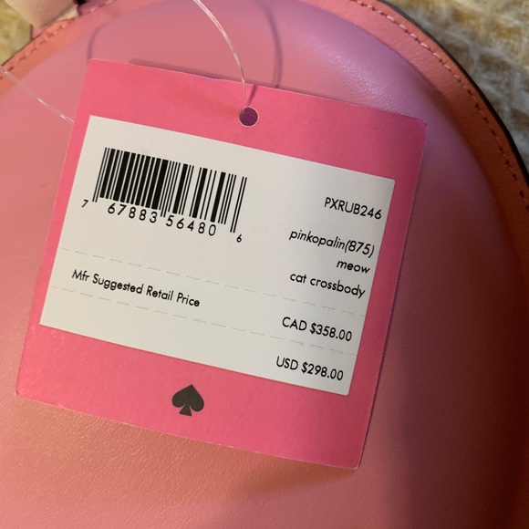 LIMITED ED🔥Authentic KATE SPADE Italian leather Cat zip top crossbody/Clutch - Picture 13 of 13